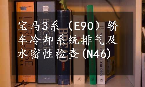 宝马3系（E90）轿车冷却系统排气及水密性检查(N46)