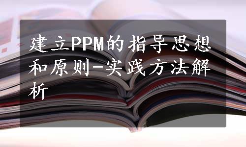 建立PPM的指导思想和原则-实践方法解析