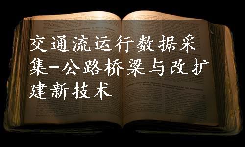 交通流运行数据采集-公路桥梁与改扩建新技术