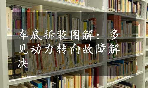 车底拆装图解：多见动力转向故障解决