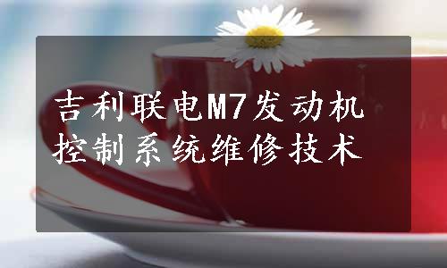 吉利联电M7发动机控制系统维修技术