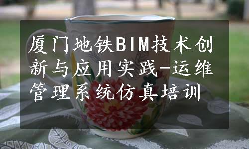 厦门地铁BIM技术创新与应用实践-运维管理系统仿真培训