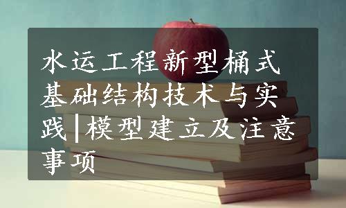 水运工程新型桶式基础结构技术与实践|模型建立及注意事项