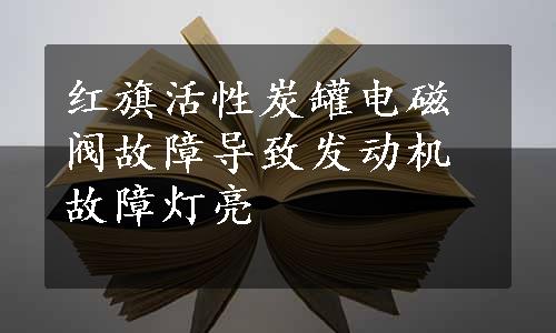 红旗活性炭罐电磁阀故障导致发动机故障灯亮