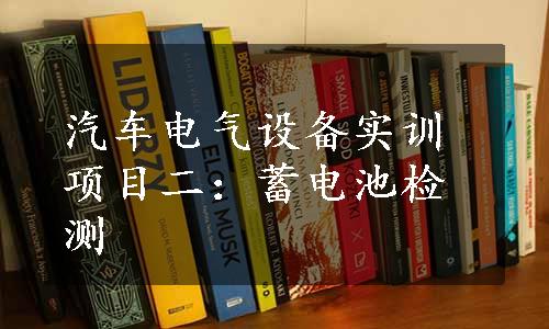 汽车电气设备实训项目二：蓄电池检测