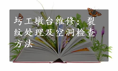 圬工墩台维修：裂纹处理及空洞检查方法