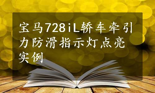 宝马728iL轿车牵引力防滑指示灯点亮实例