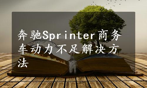 奔驰Sprinter商务车动力不足解决方法