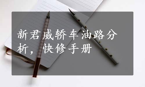 新君威轿车油路分析，快修手册