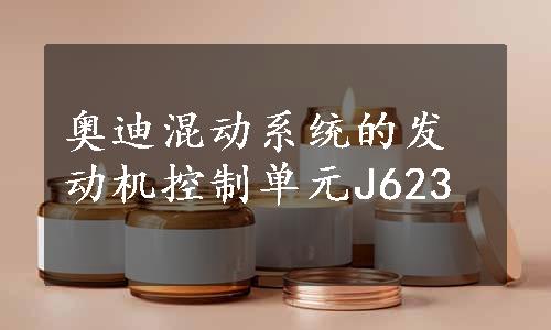 奥迪混动系统的发动机控制单元J623