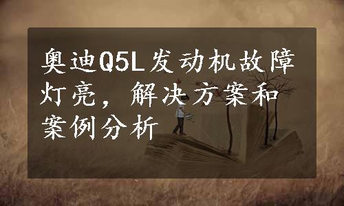 奥迪Q5L发动机故障灯亮，解决方案和案例分析