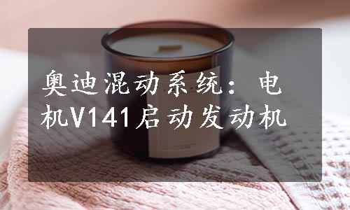 奥迪混动系统：电机V141启动发动机