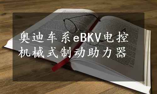 奥迪车系eBKV电控机械式制动助力器