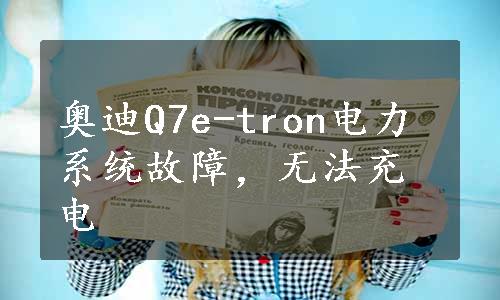 奥迪Q7e-tron电力系统故障，无法充电