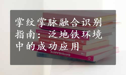 掌纹掌脉融合识别指南：泛地铁环境中的成功应用