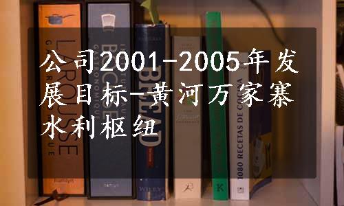 公司2001-2005年发展目标-黄河万家寨水利枢纽