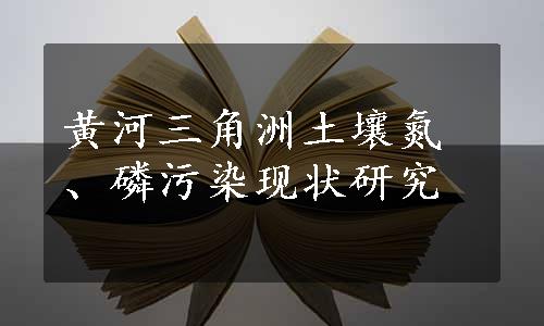 黄河三角洲土壤氮、磷污染现状研究