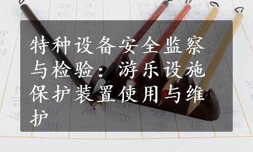 特种设备安全监察与检验：游乐设施保护装置使用与维护