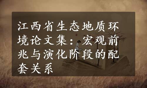 江西省生态地质环境论文集：宏观前兆与演化阶段的配套关系