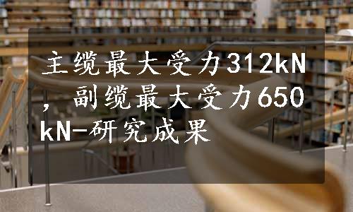 主缆最大受力312kN，副缆最大受力650kN-研究成果