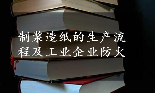 制浆造纸的生产流程及工业企业防火