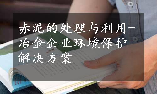 赤泥的处理与利用-冶金企业环境保护解决方案