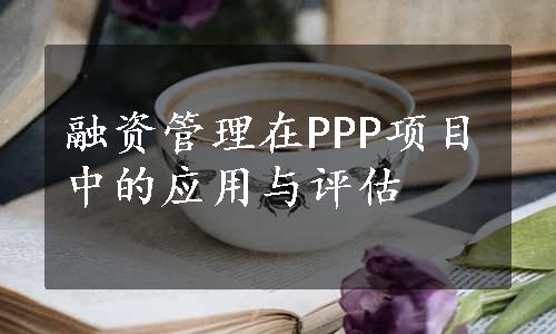 融资管理在PPP项目中的应用与评估