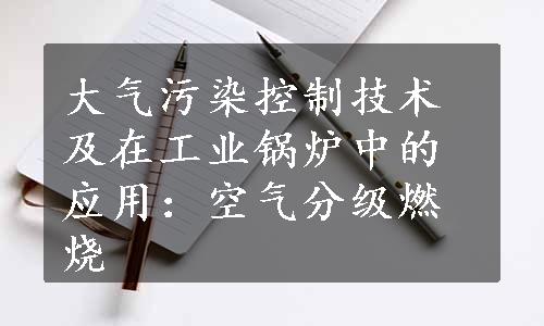 大气污染控制技术及在工业锅炉中的应用：空气分级燃烧