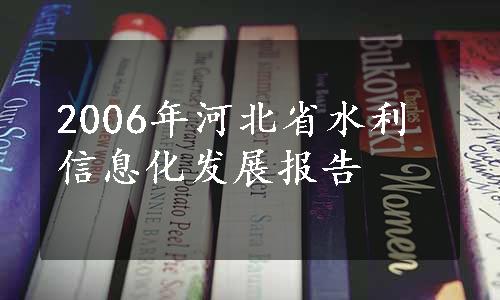 2006年河北省水利信息化发展报告