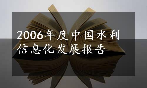 2006年度中国水利信息化发展报告