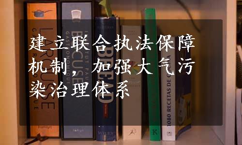 建立联合执法保障机制，加强大气污染治理体系