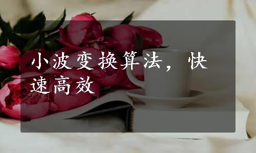 小波变换算法，快速高效