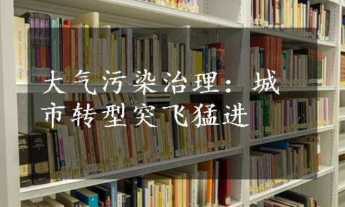 大气污染治理：城市转型突飞猛进