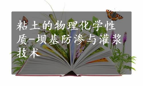 粘土的物理化学性质-坝基防渗与灌浆技术