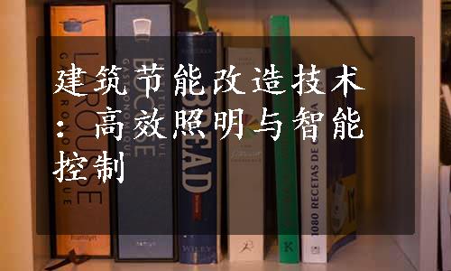 建筑节能改造技术：高效照明与智能控制