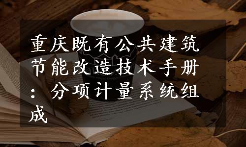 重庆既有公共建筑节能改造技术手册：分项计量系统组成