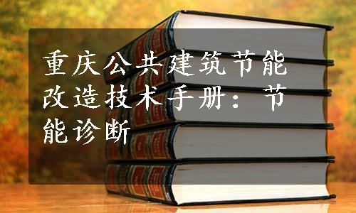 重庆公共建筑节能改造技术手册：节能诊断