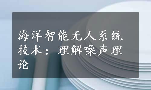 海洋智能无人系统技术：理解噪声理论