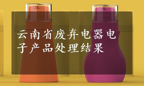 云南省废弃电器电子产品处理结果