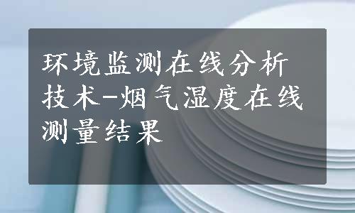 环境监测在线分析技术-烟气湿度在线测量结果