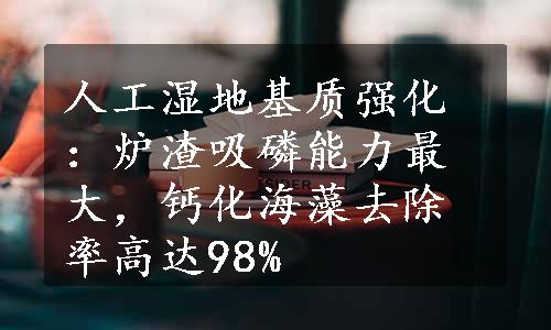 人工湿地基质强化：炉渣吸磷能力最大，钙化海藻去除率高达98%