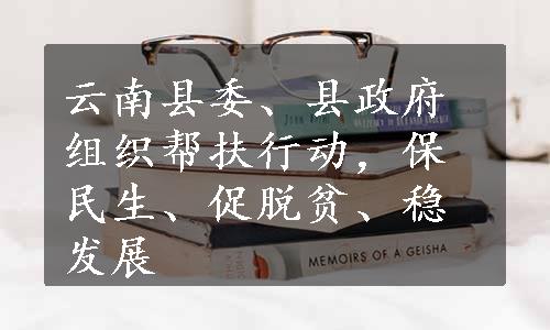 云南县委、县政府组织帮扶行动，保民生、促脱贫、稳发展