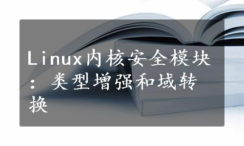 Linux内核安全模块：类型增强和域转换