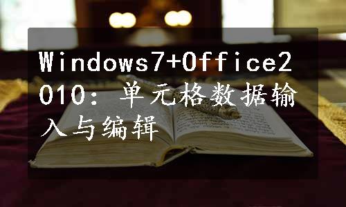 Windows7+Office2010：单元格数据输入与编辑