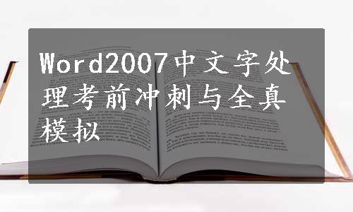 Word2007中文字处理考前冲刺与全真模拟