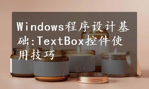 Windows程序设计基础:TextBox控件使用技巧