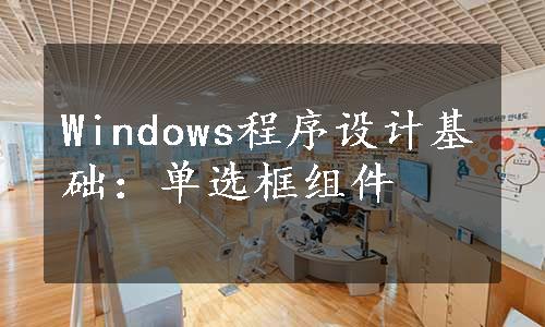 Windows程序设计基础：单选框组件