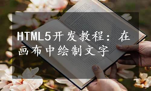 HTML5开发教程：在画布中绘制文字