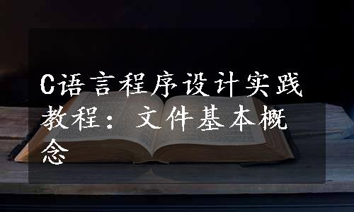 C语言程序设计实践教程：文件基本概念