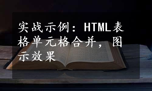 实战示例：HTML表格单元格合并，图示效果